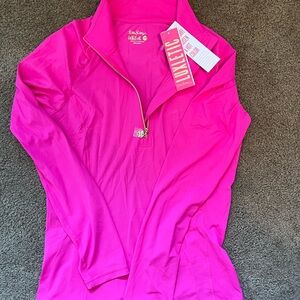 Lilly Pulitzer Pink Quarter-Zip Pullover